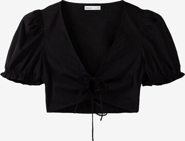 Bershka Blouse in Zwart: voorkant