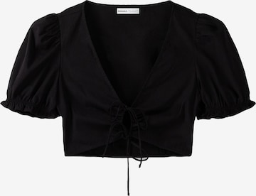 Camicia da donna di Bershka in nero: frontale