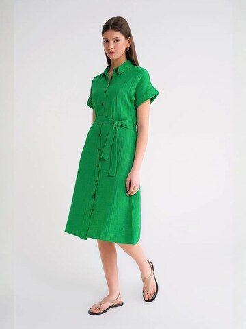 Robe-chemise 'Midi' MixRay en vert