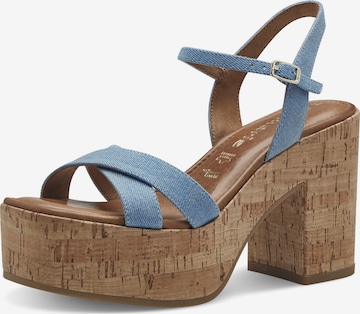 TAMARIS Strap sandal in Blue: front