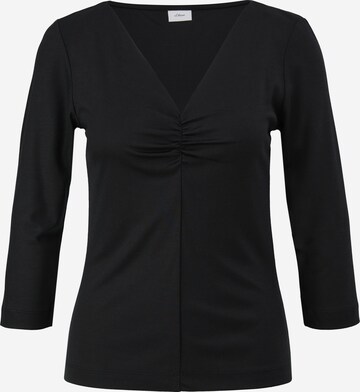 s.Oliver BLACK LABEL Shirt in Black: front