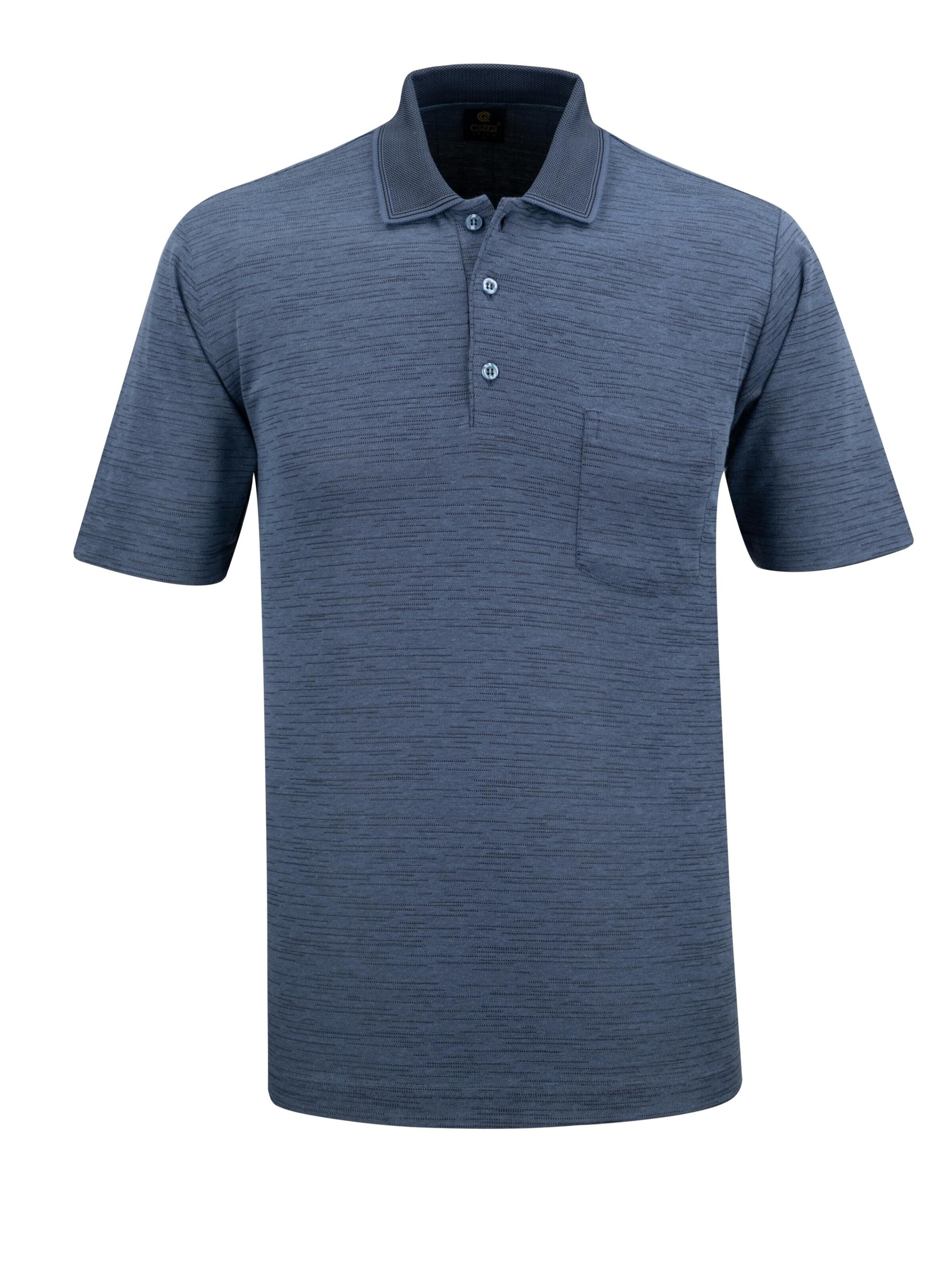 Cizgi Triko Shirt‌‌‌‌‌‌ in Blau: Vorderseite