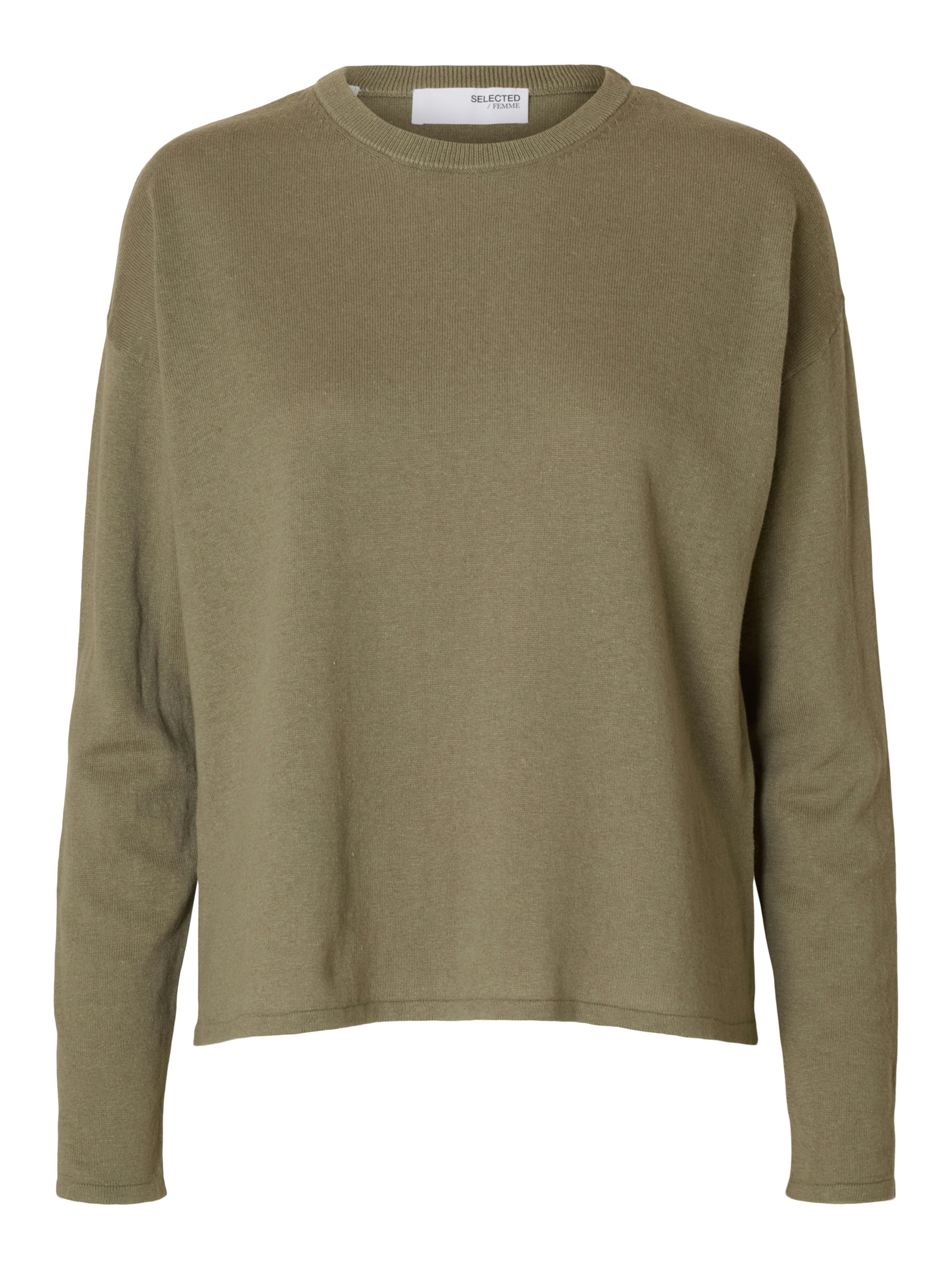 SELECTED Pullover 'SLFLaura' in Grün: Vorderseite