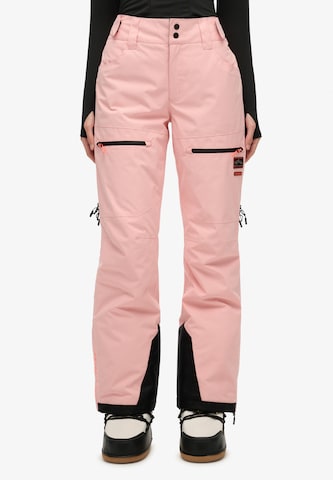 Regular Pantalon de sport Superdry en rose : devant