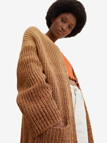 TOM TAILOR Knit cardigan in Brown