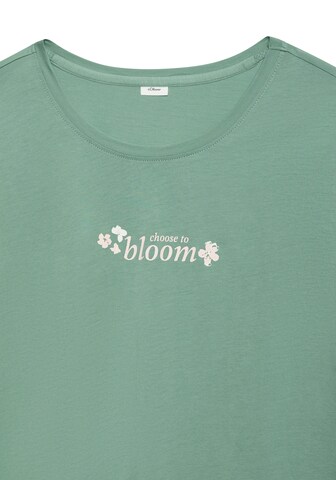 s.Oliver Schlafshirt in Grün