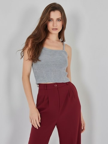 Bigdart - Top 'Crop Top' em cinzento