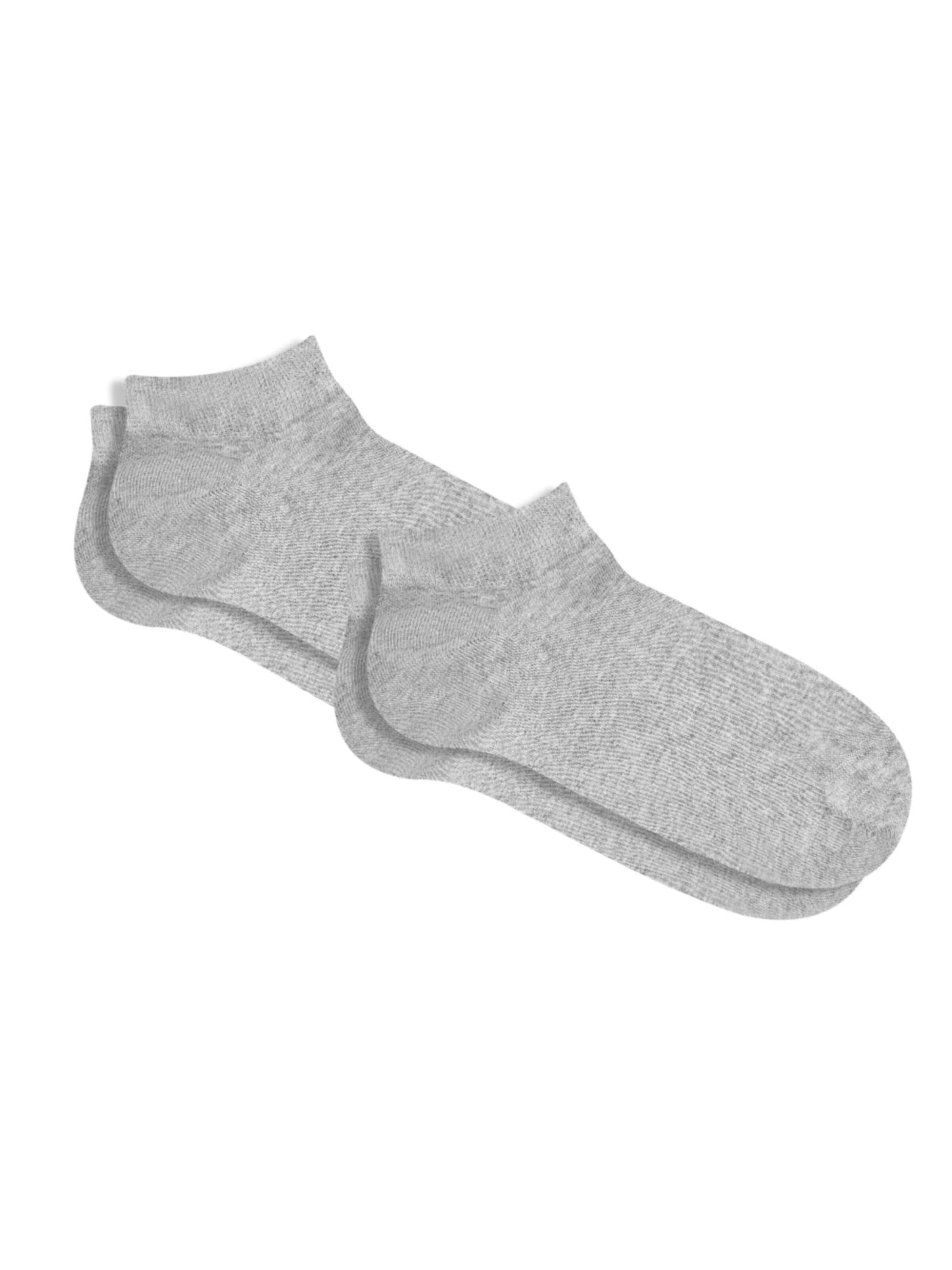 Albero Natur Socks 'Bio-Baumwoll-Sneakersocken Unisex - 2er Pack' in Grey: front
