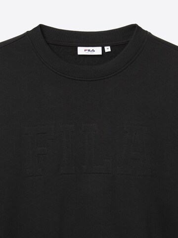 FILA Sweatshirt 'COREDO relaxed varsity brushed sweatshirt' in Zwart