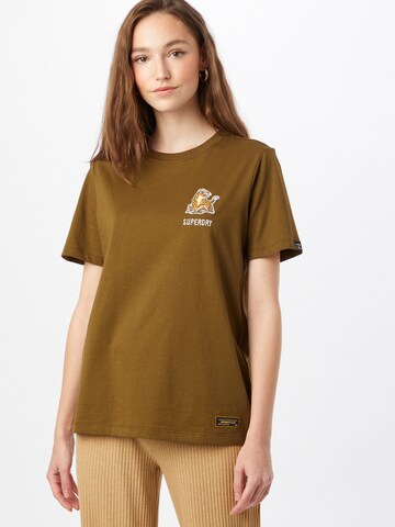 Superdry T-Shirt 'Military Narrative' in Grün