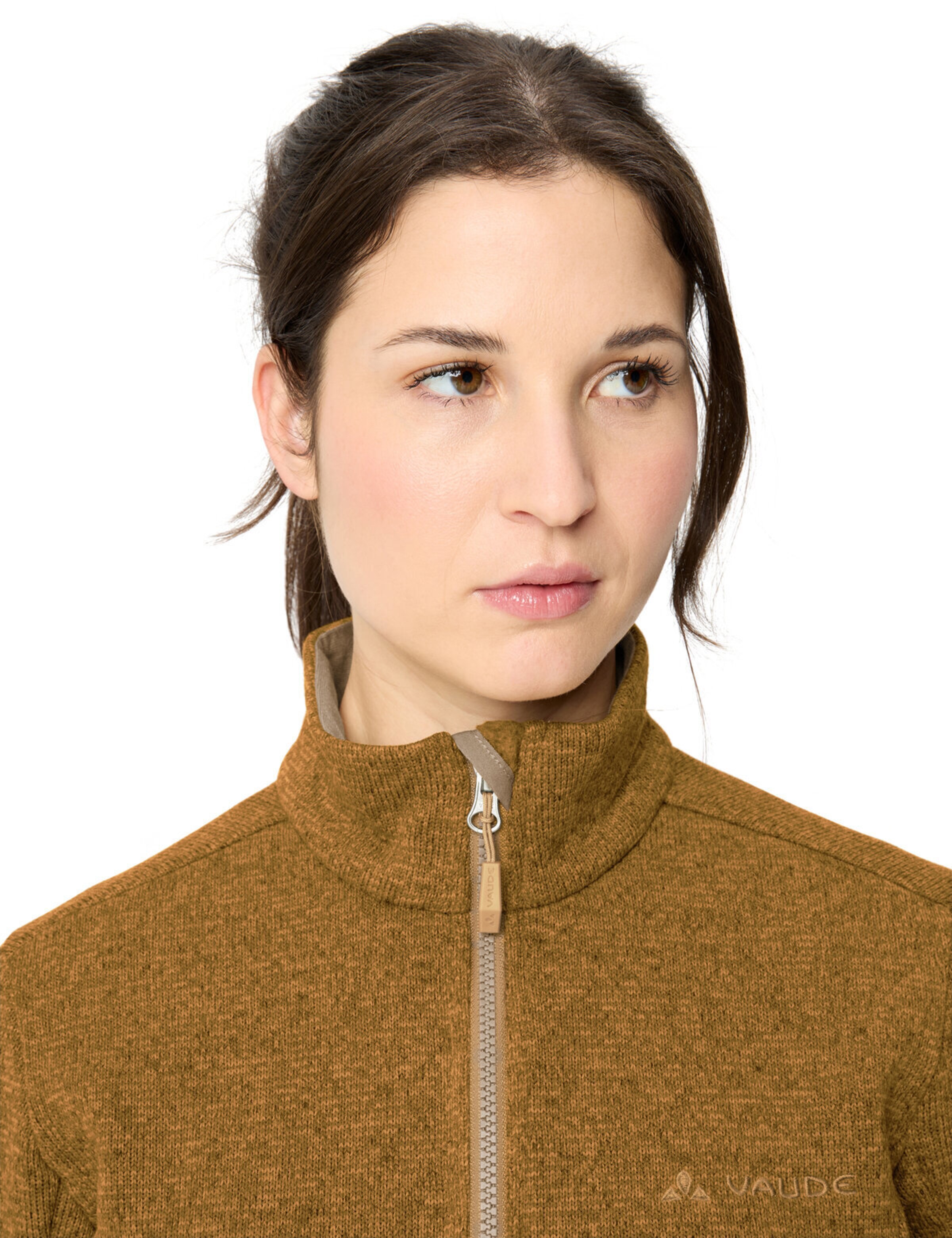 VAUDE Athletic fleece jacket 'Rienza IV' in Brown