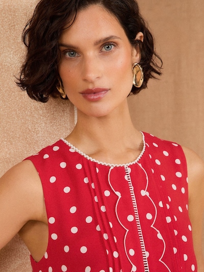 love & roses Blouse in S in Red / White, Item view