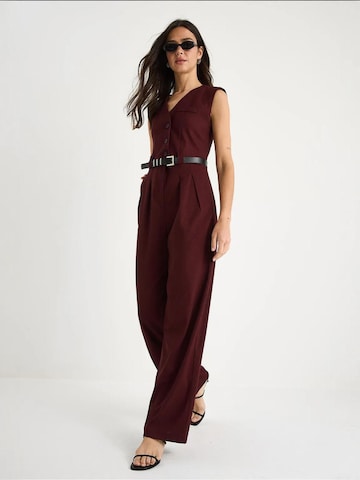 Bianco Lucci Jumpsuit in Rot