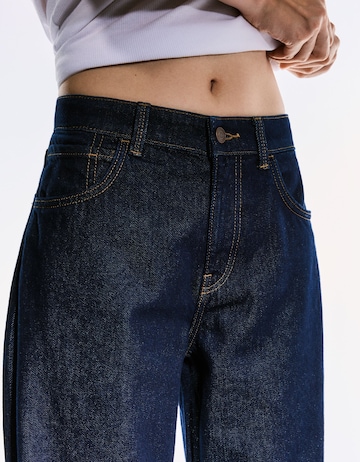 Wide leg Jeans de la Bershka pe albastru