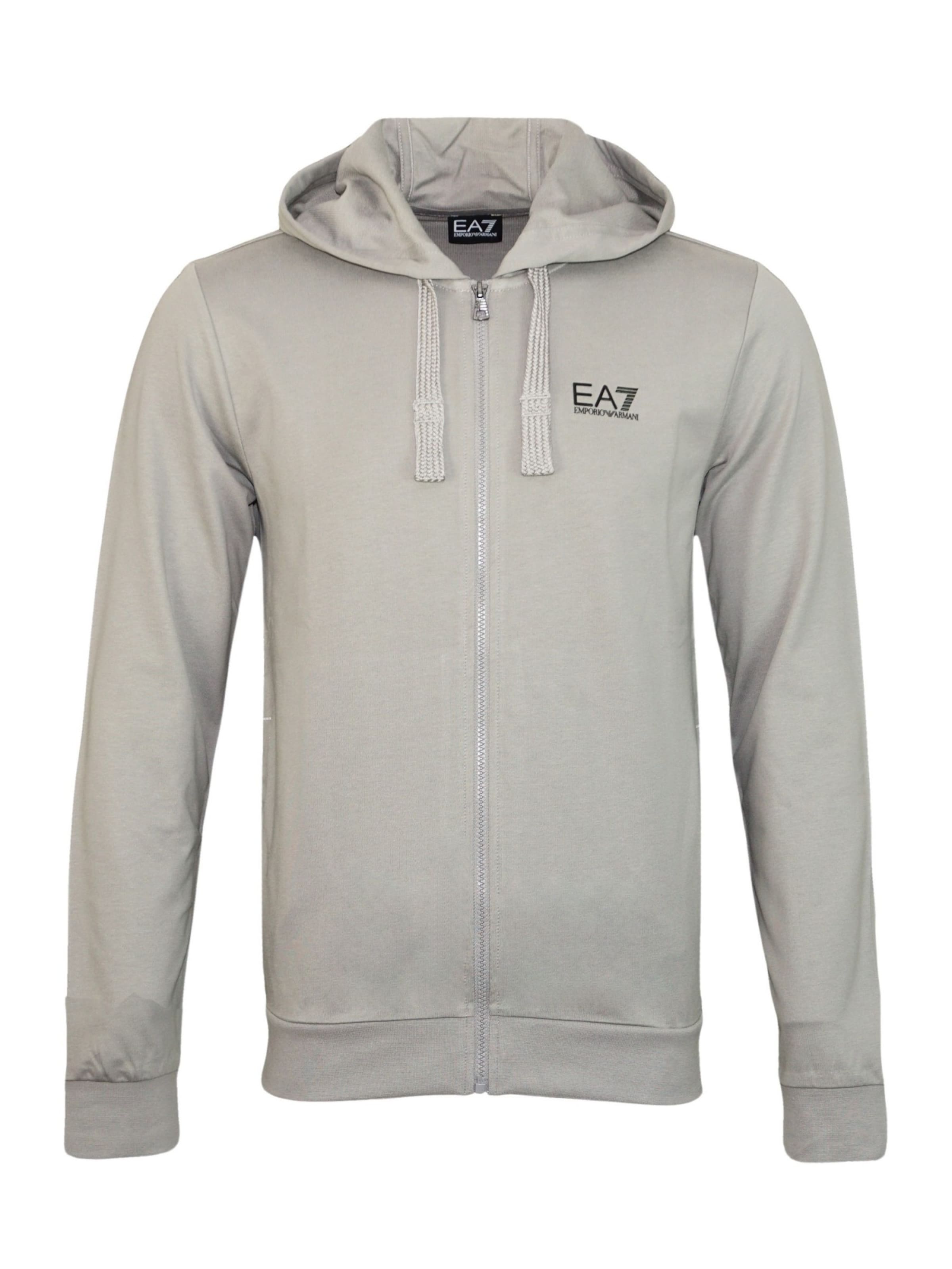 Veste de survêtement EA7 Emporio Armani en gris : devant