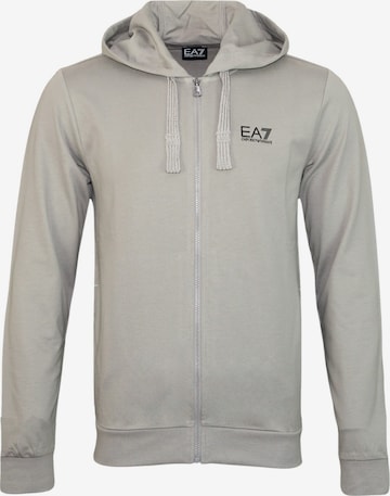 Veste de survêtement EA7 Emporio Armani en gris : devant