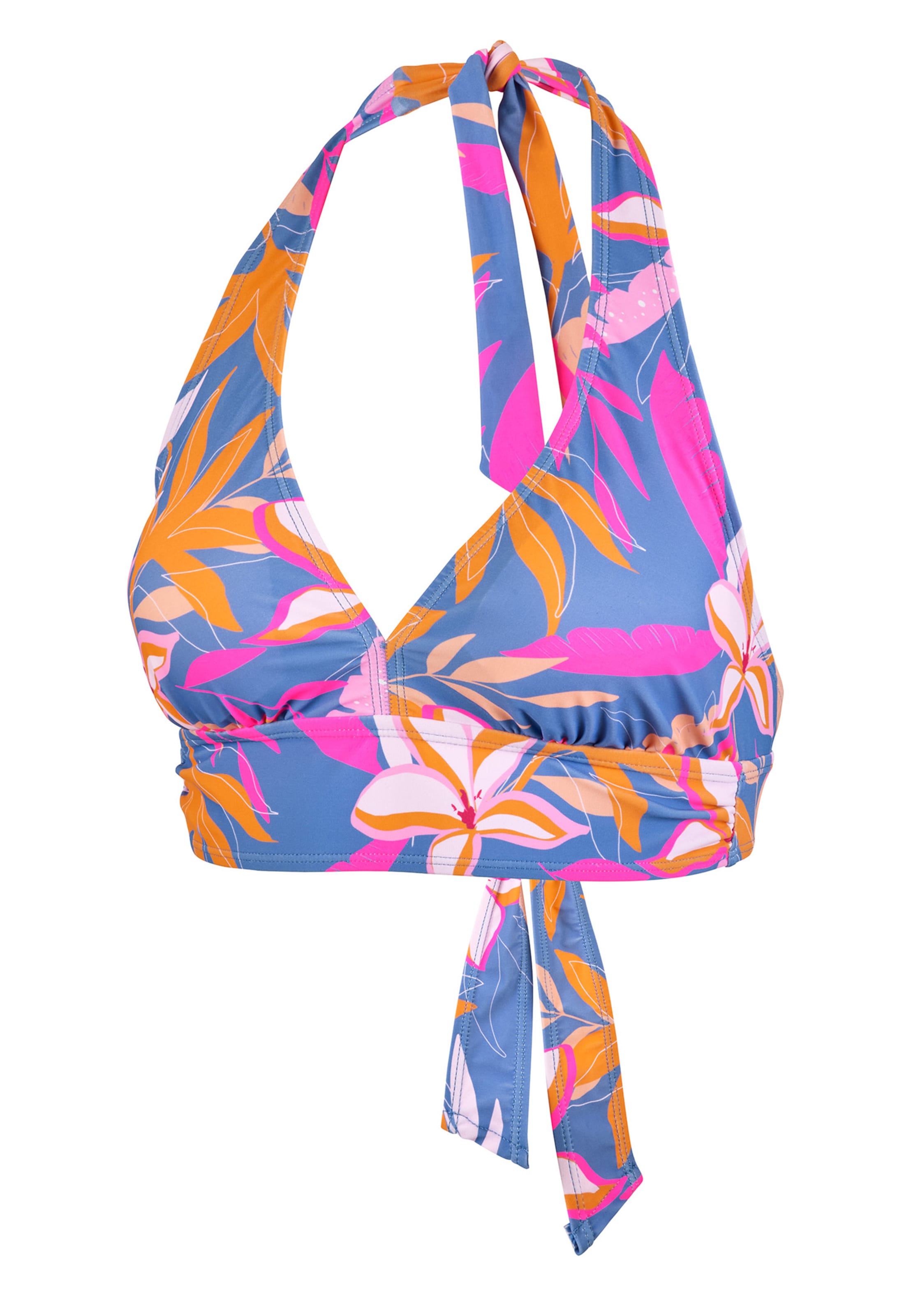 BECO the world of aquasports Bikini-Oberteil 'Tropical Flowers' in Blau