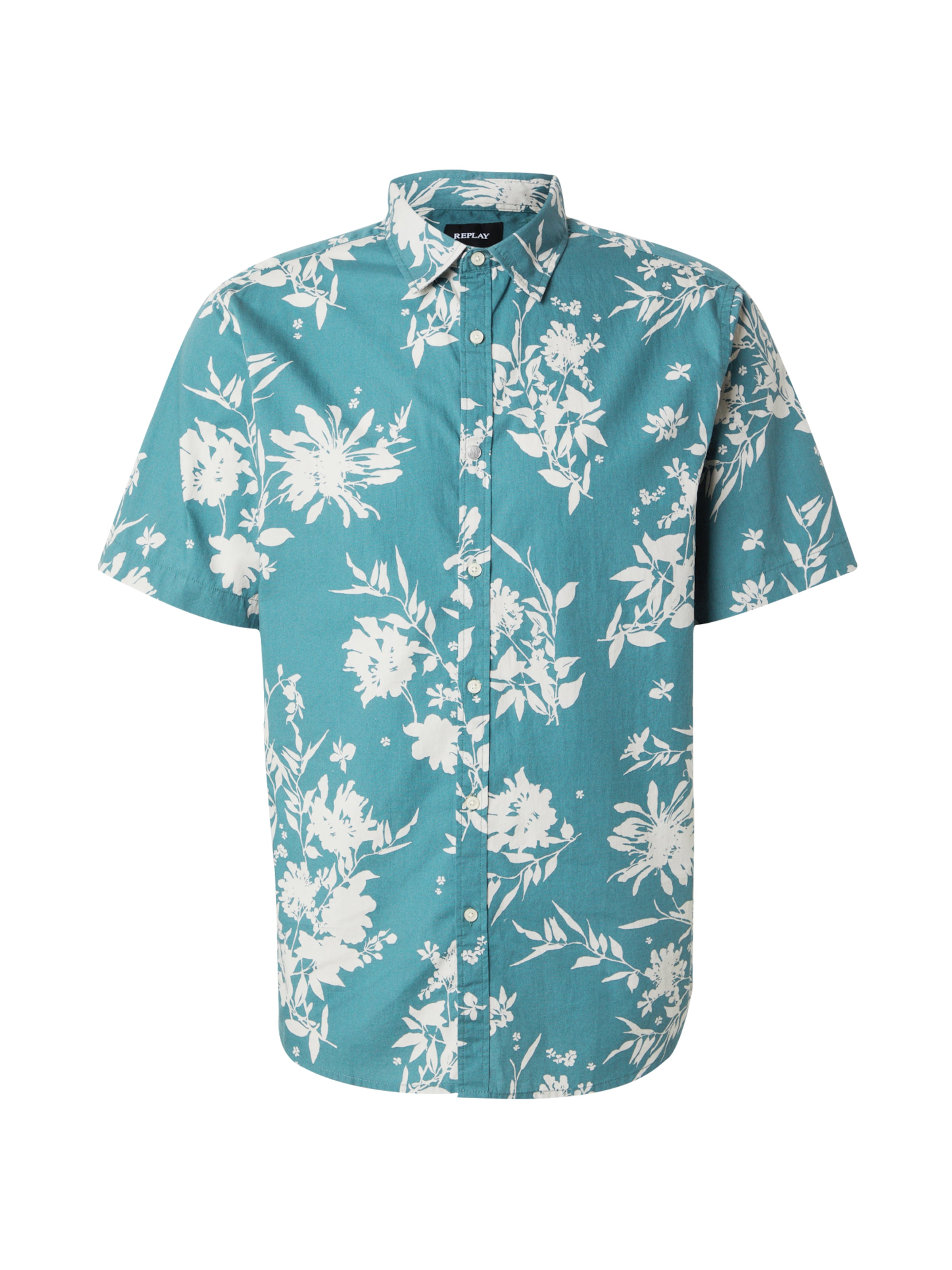 REPLAY Regular fit Button Up Shirt in Blue: front