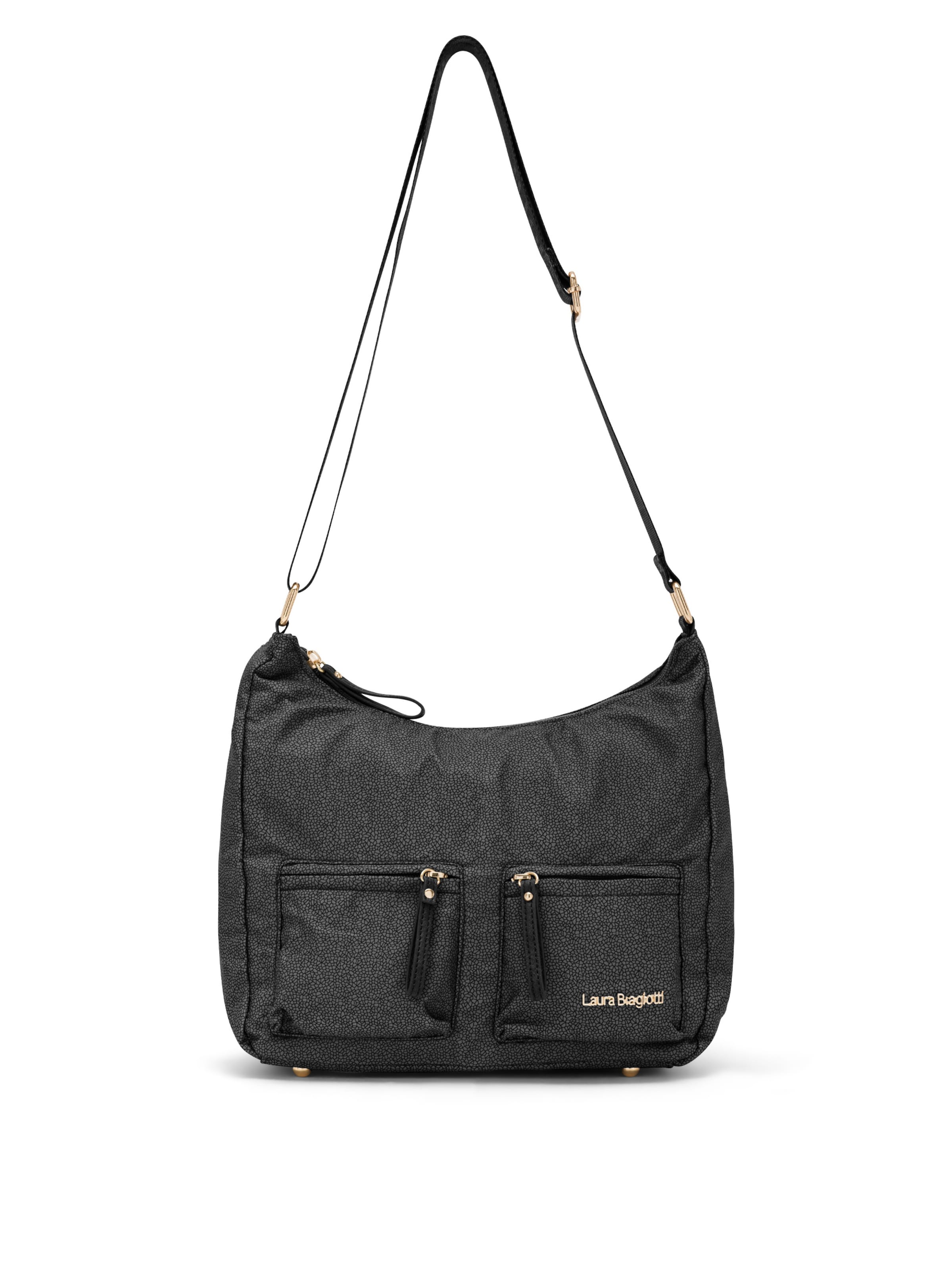 Borsa a tracolla 'Lorde 1' di Laura Biagiotti in nero: frontale