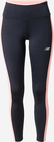 new balance Skinny Športne hlače 'Accelerate' | črna barva: sprednja stran