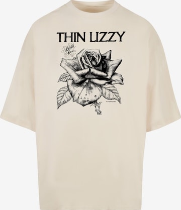 Merchcode Shirt 'Thin Lizzy - Rose' in Beige: voorkant