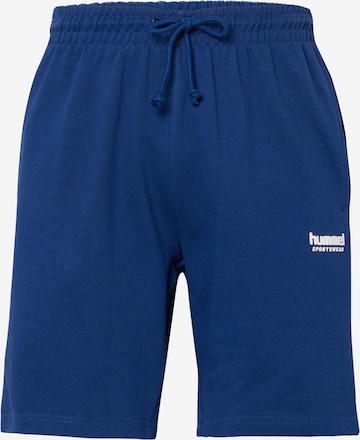 Hummel Normální Kalhoty – modrá: přední strana