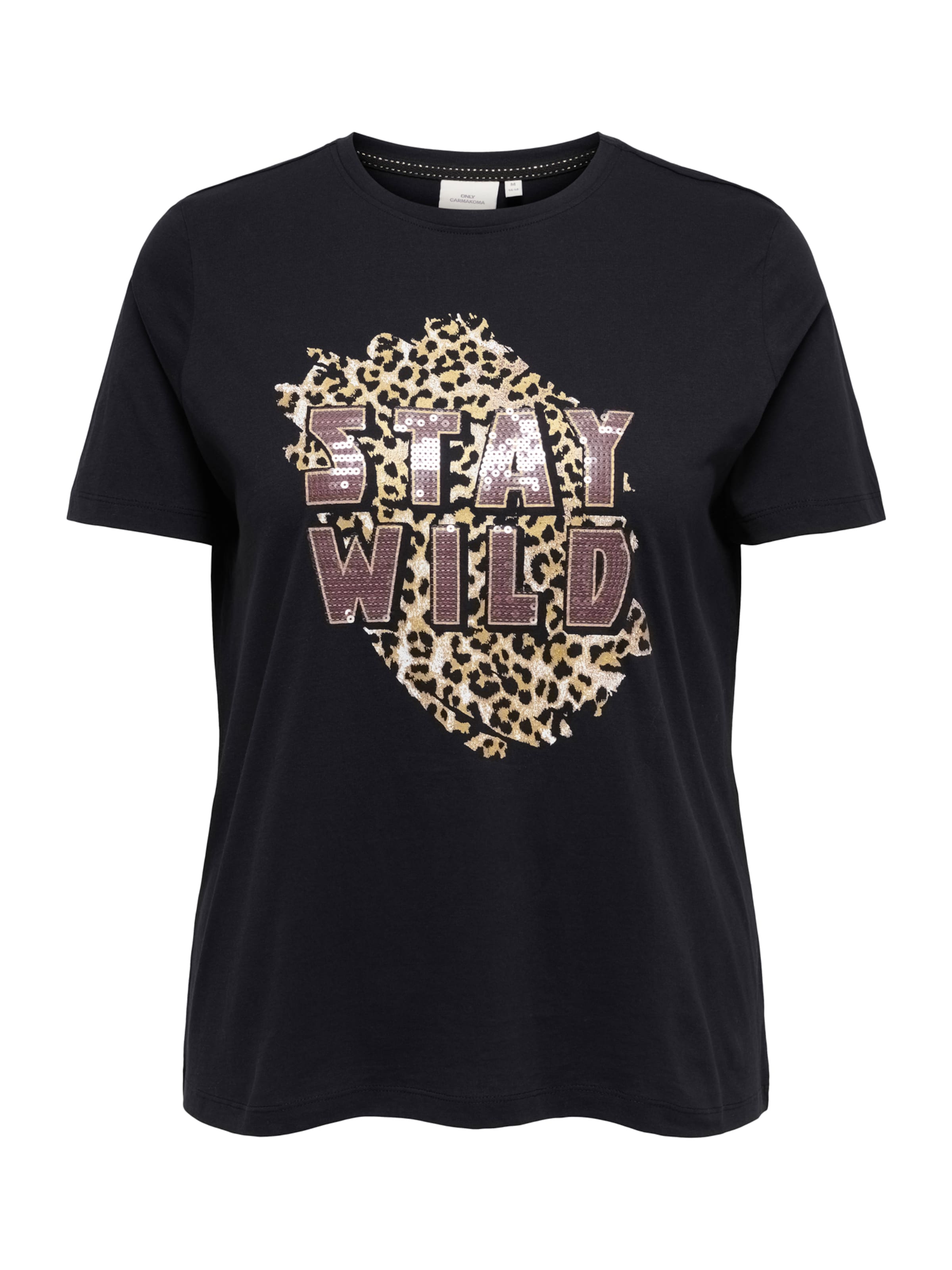 Maglietta 'CARCHRISTA' di ONLY Carmakoma in nero: frontale