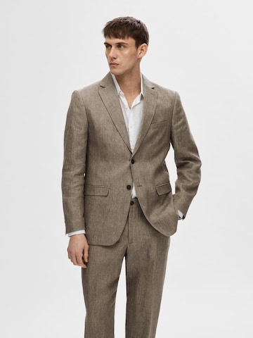 Regular fit Giacca da completo di SELECTED HOMME in marrone: frontale