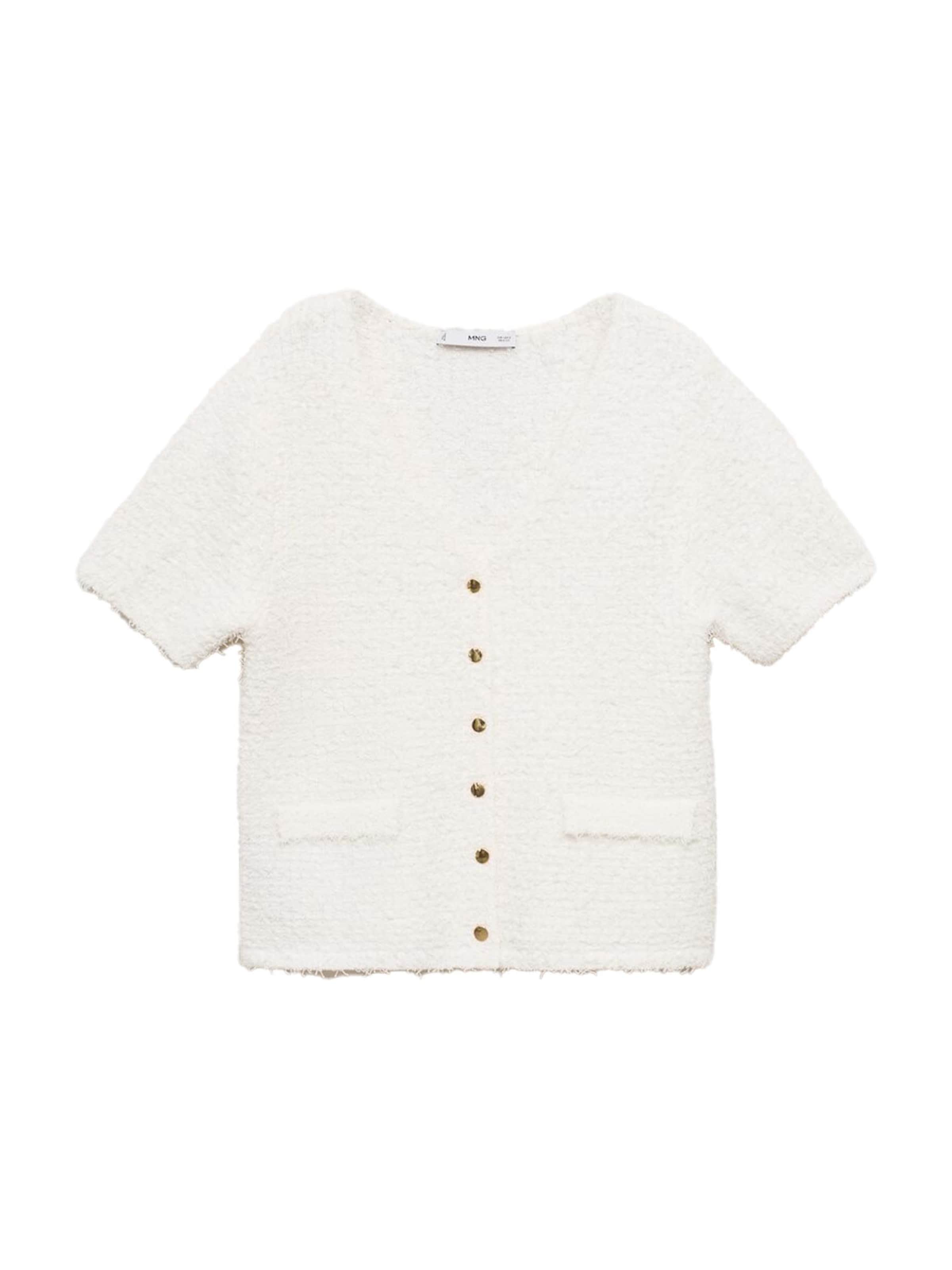 MANGO Neuletakki 'CAMILA' värissä valkoinen: etupuoli