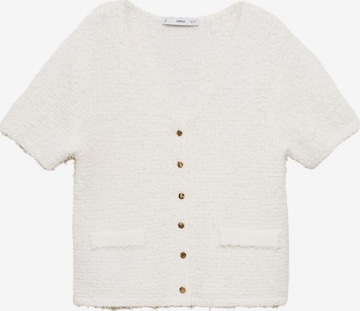 Cardigan 'CAMILA' MANGO en blanc : devant