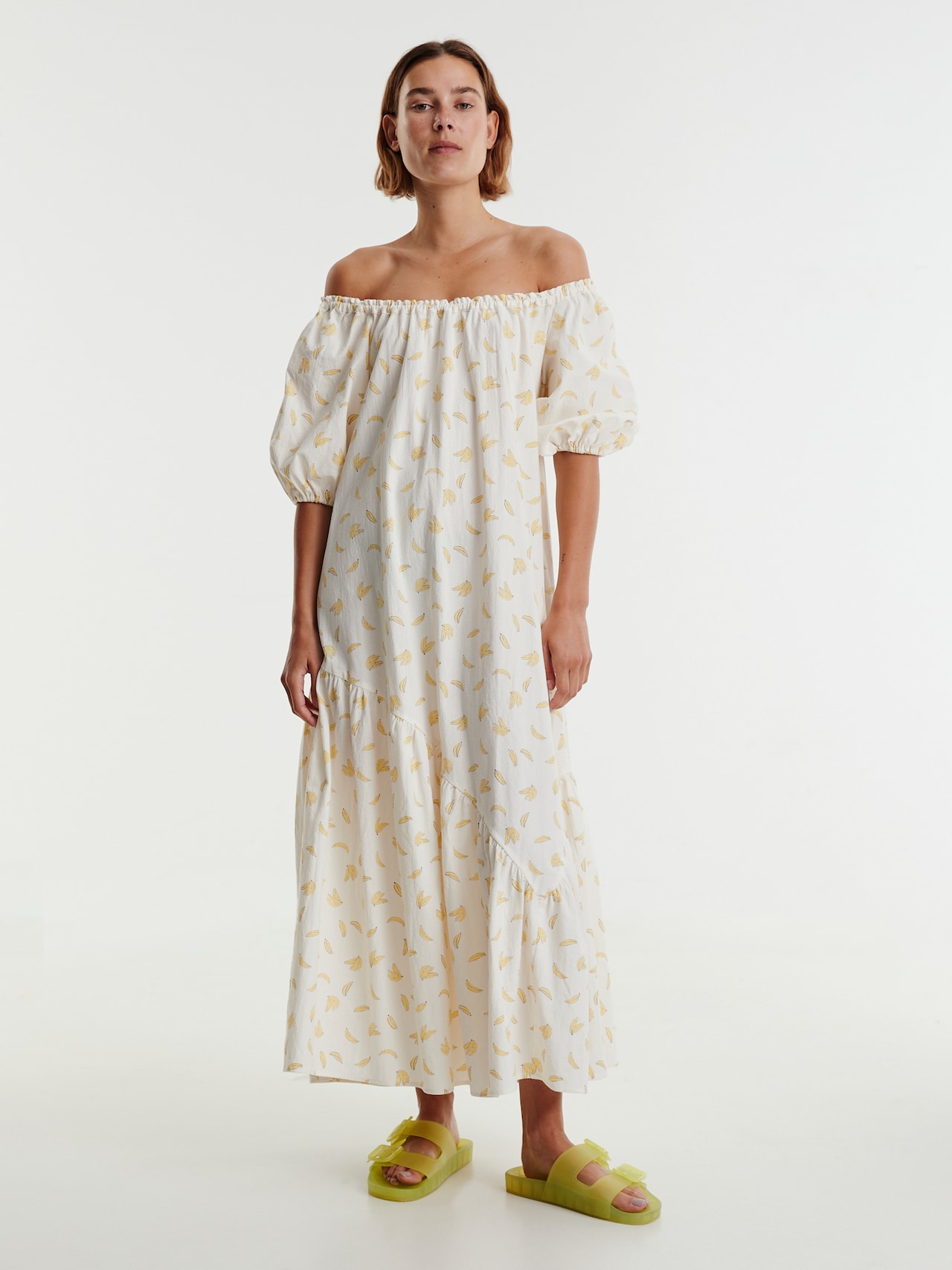 EDITED Vestido de verano 'ALUNA' amarillo pastel