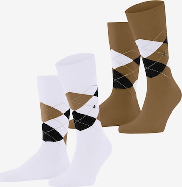 BURLINGTON Socks 'Everyday Argyle' in White: front