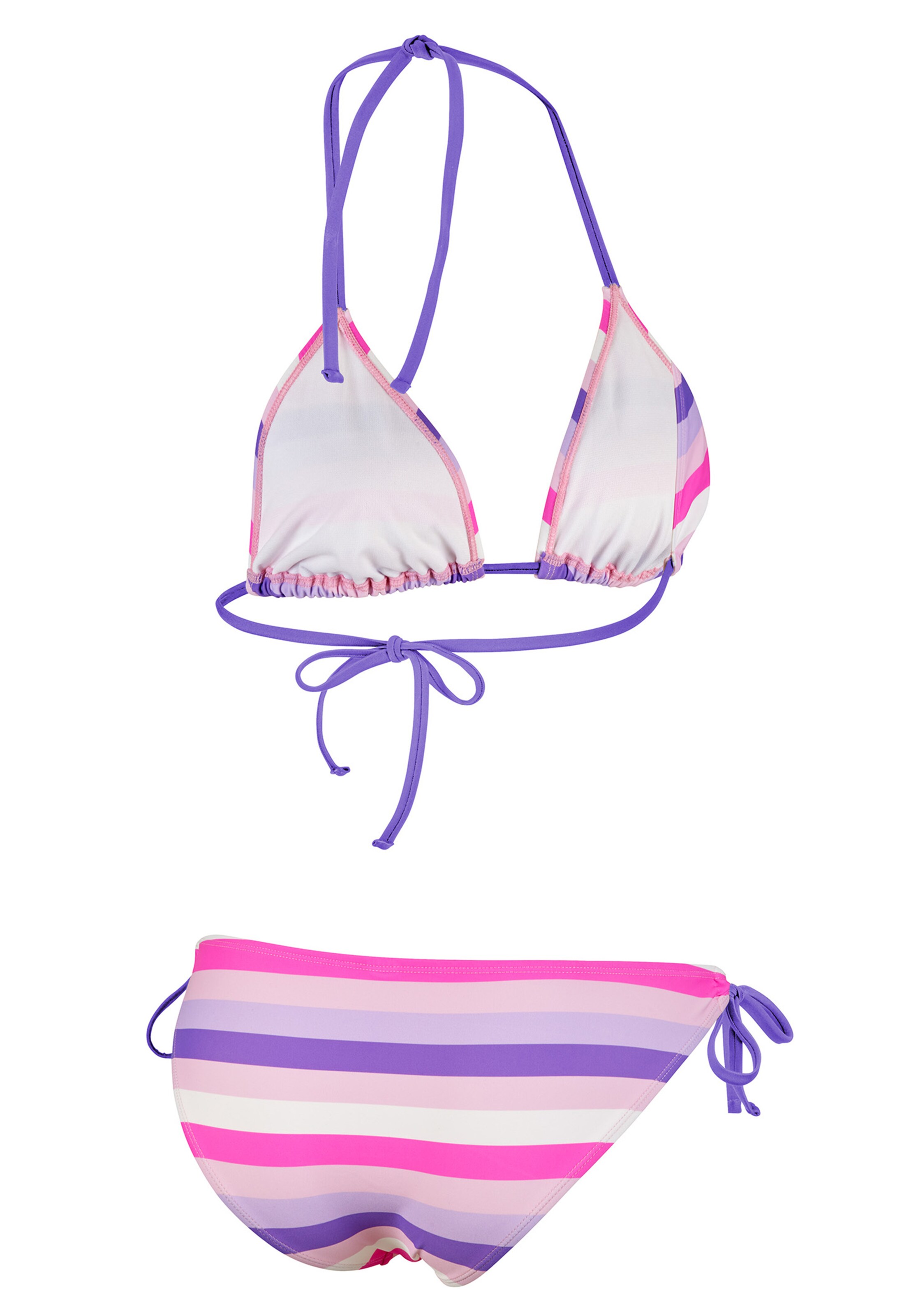 BECO the world of aquasports Triangel Bikini 'Fresh Stripes' in Pink