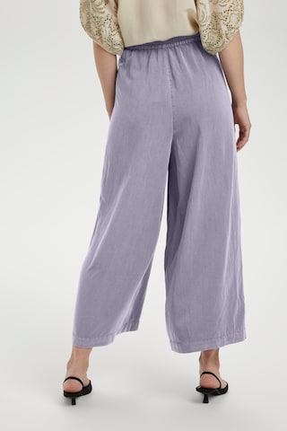 SOAKED IN LUXURY Wide leg Trousers ' SLVivek' in Purple