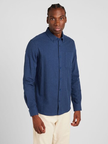 Regular fit Camicia di KnowledgeCotton Apparel in blu: frontale