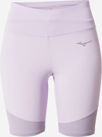 MIZUNO Skinny Sports trousers 'Impulse' in Purple: front