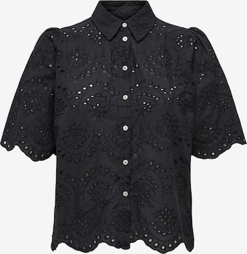 ONLY Bluse 'ONLY ONLVALAIS S/S SHIRT WVN NOOS CAMICIA' in Schwarz: Vorderseite