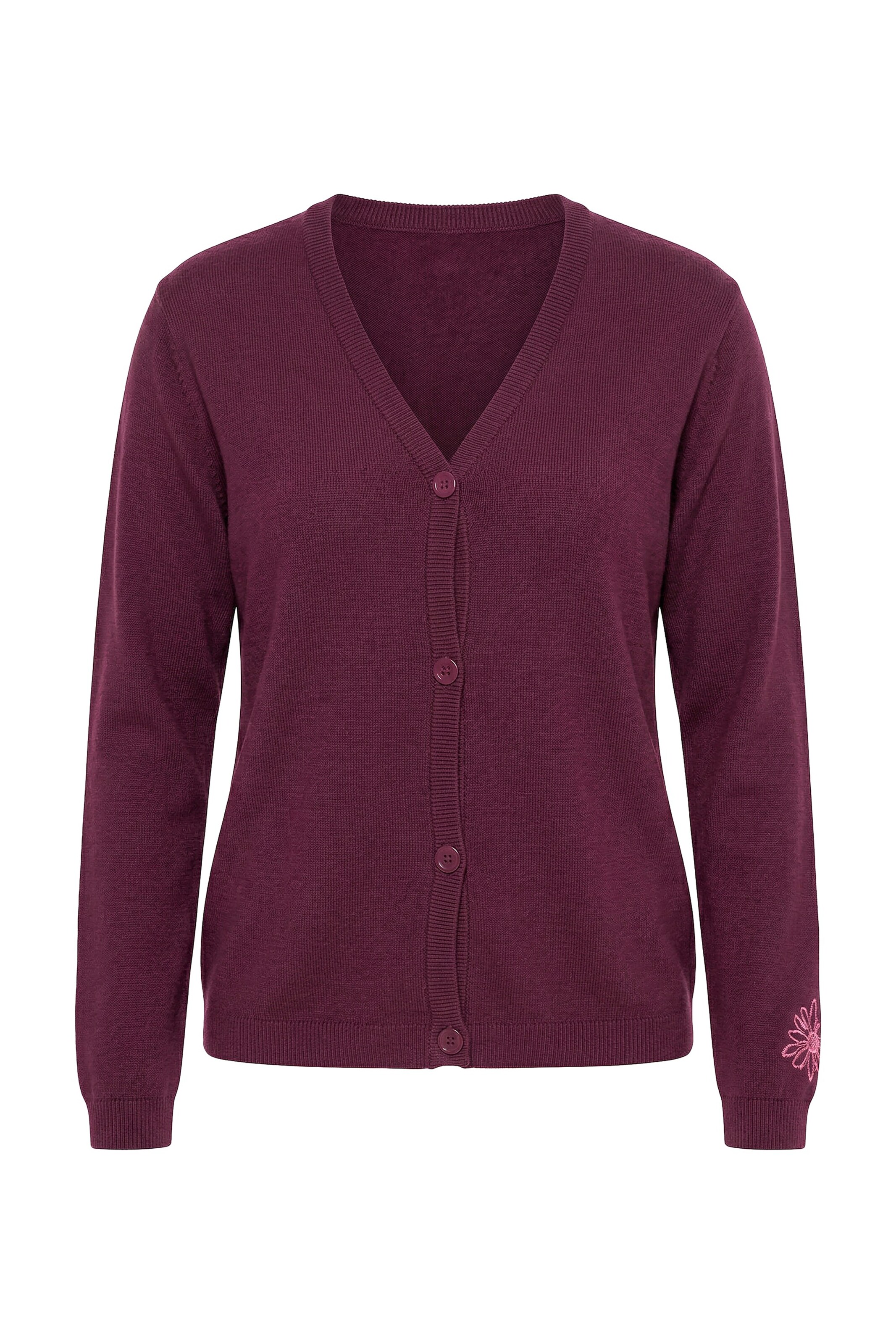 Ulla Popken Strickjacke in Rot: Vorderseite