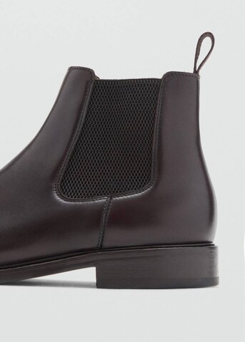 MANGO MAN Chelsea Boots 'Monovar' in Braun