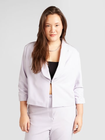 ABOUT YOU Curvy Blazer 'Fina' in Purple: front