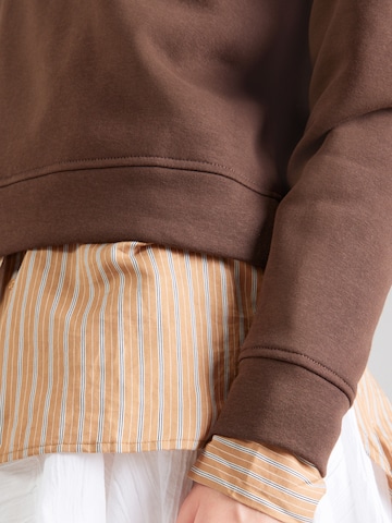 PIECES Sweatshirt 'PCCHILLI' in Brown
