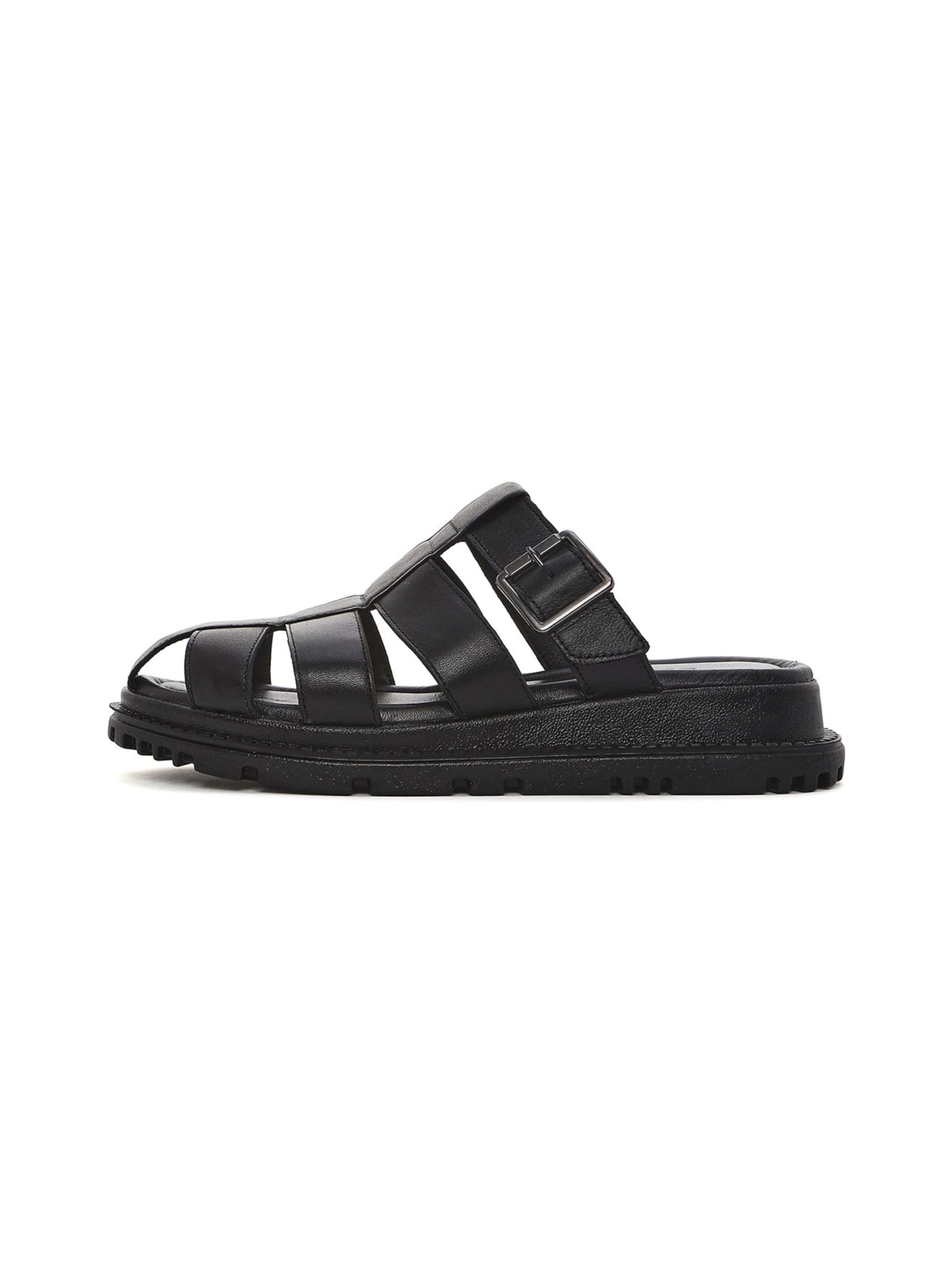 Mule Derimod en noir : devant