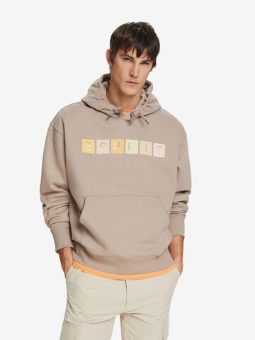 Sweat-shirt ESPRIT en beige : devant