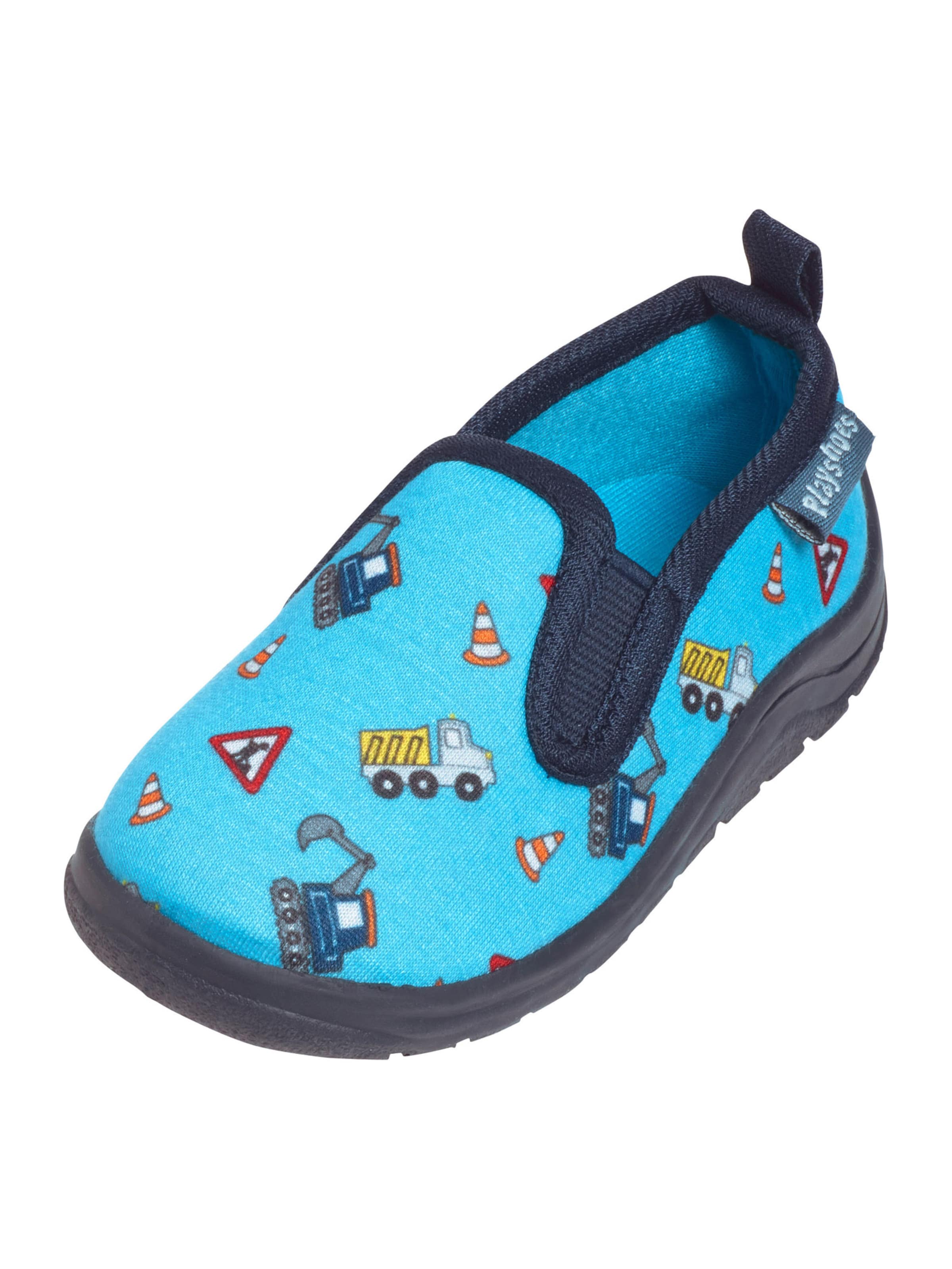 PLAYSHOES Slippers 'Baustelle' in Blue: front