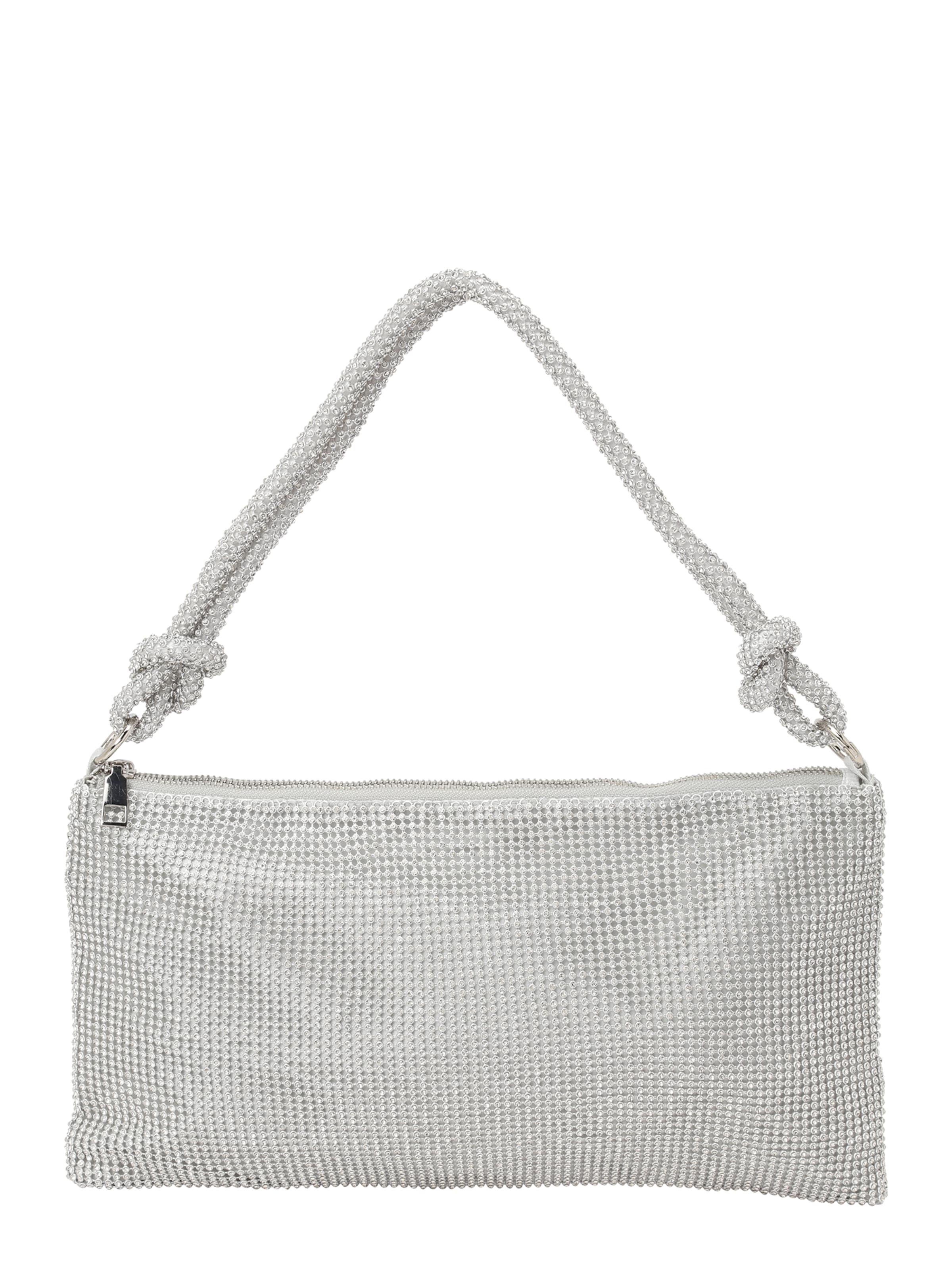 SUI AVA Τσάντα ώμου 'Crystal Vibes' σε ασημί: μπροστά