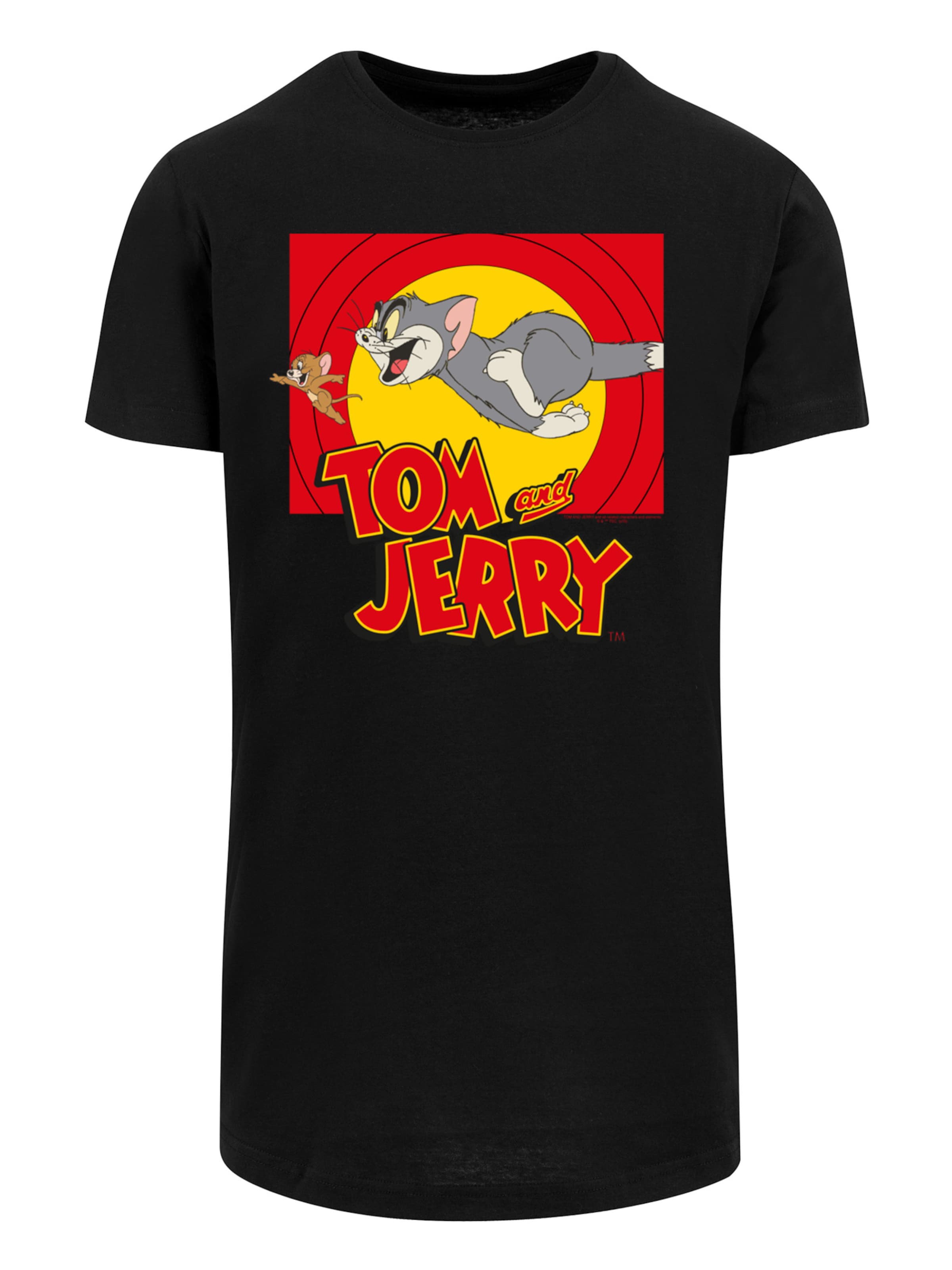 F4NT4STIC Shirt 'Tom And Jerry Chase Scene' in Black: front