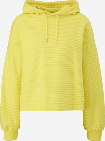 Sweat-shirt QS en jaune : devant