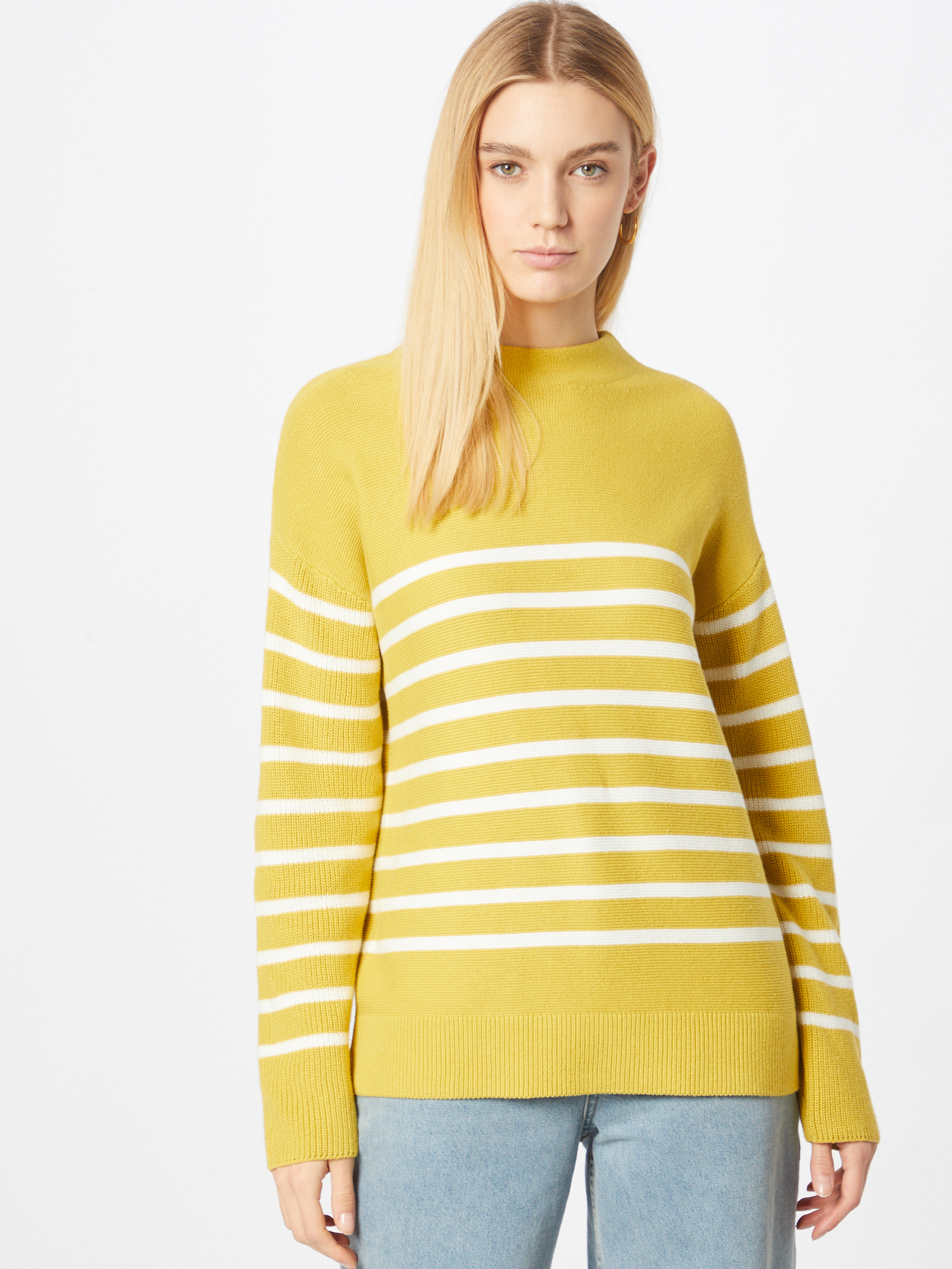 ESPRIT Sweter w kolorze Musztardowym 