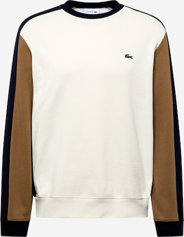 Sweat-shirt LACOSTE en blanc : devant