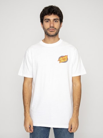 Maglietta 'Goal Flame White' di Santa Cruz in bianco: frontale